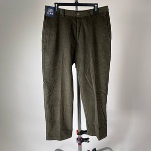 Military green corduroy pants